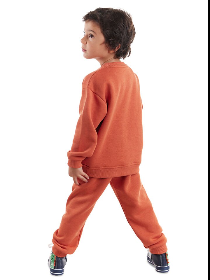 Just Smile Erkek Çocuk Kiremit Eşofman Takımı 8 Y - Kiremit