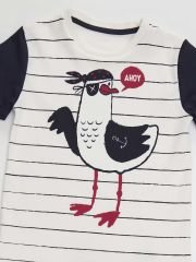 Martı Erkek Çocuk T-shirt Şort Takım 5 Y - Beyaz, Lacivert
