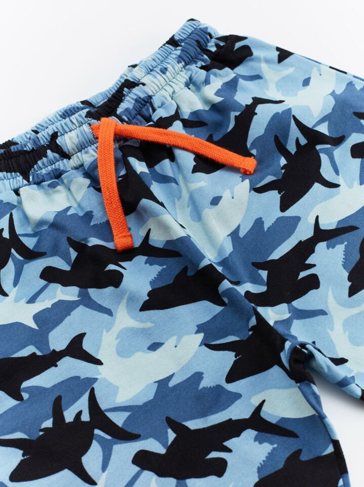 Köpekbalığı Kamo Erkek Çocuk T-shirt Şort Takım 5 Y - Siyah, Mavi