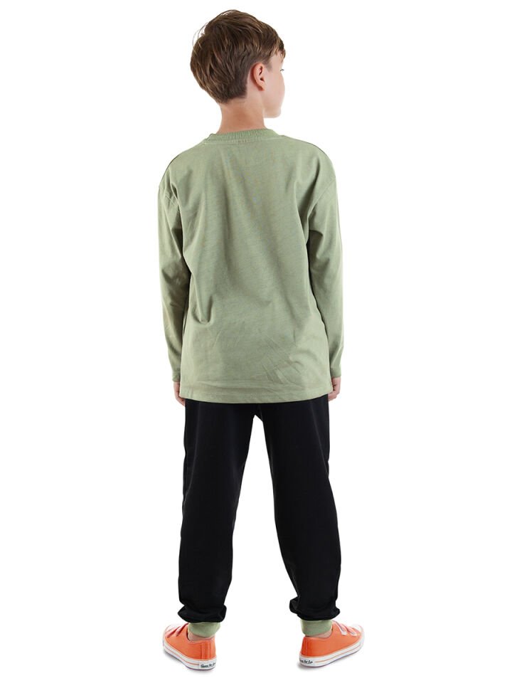 Kaplan Erkek Çocuk T-shirt Pantolon Takım 10 Y - Haki