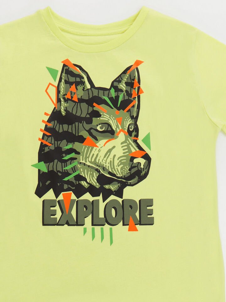 Kaşif Kurt Erkek Çocuk T-shirt Kapri Şort Takım