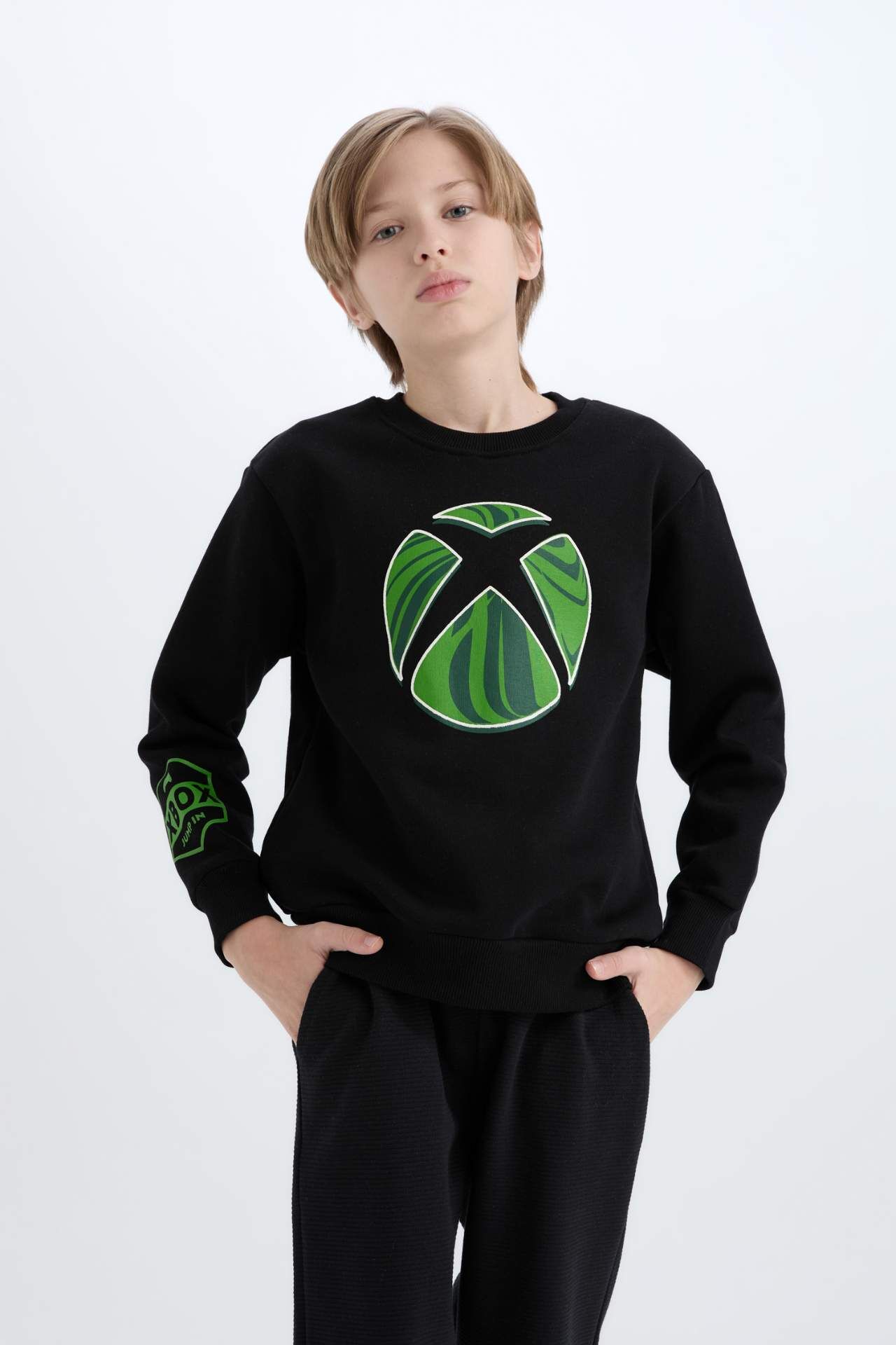 Erkek Çocuk Xbox Bisiklet Yaka Sweatshirt
