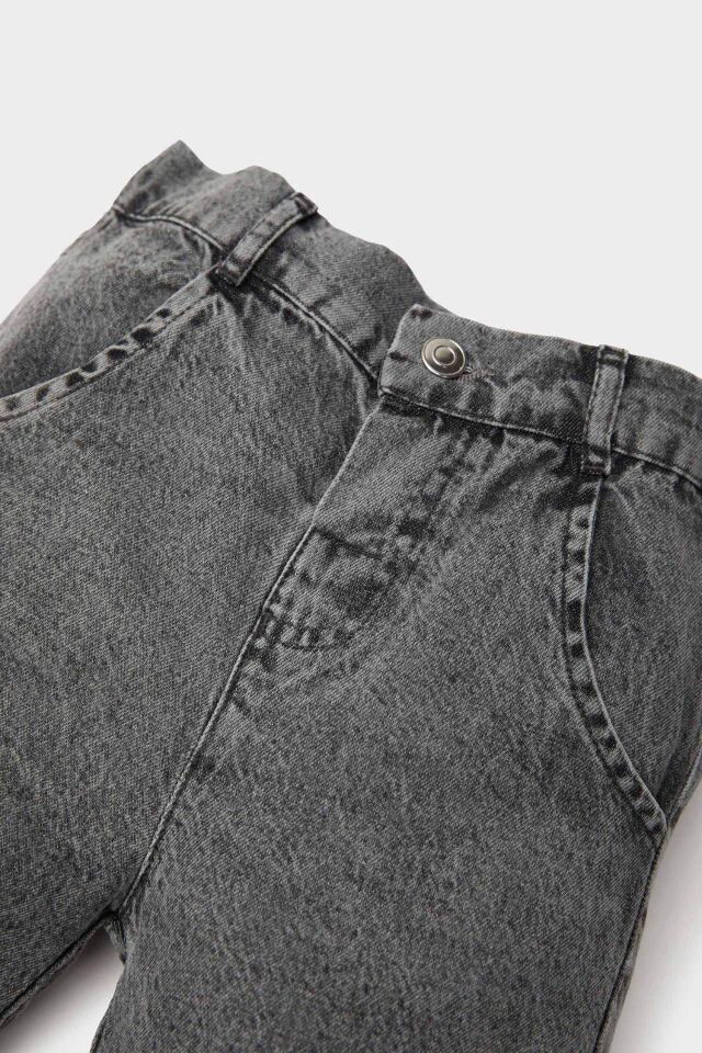 Erkek Bebek Basic Düz Esnek Belli Jean Şort