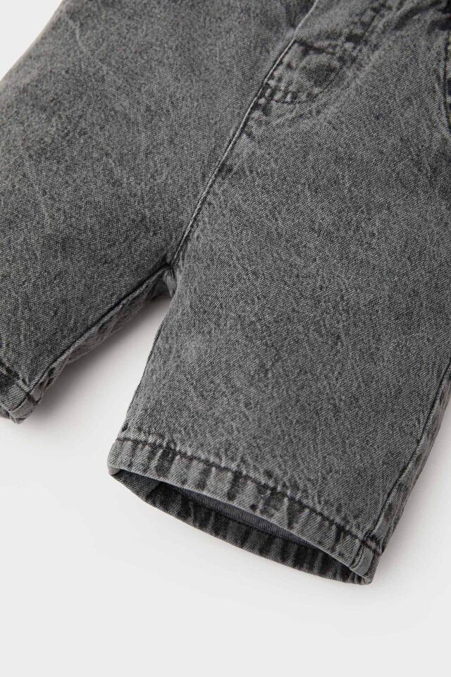 Erkek Bebek Basic Düz Esnek Belli Jean Şort