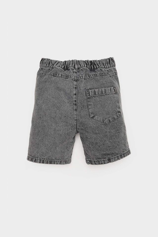 Erkek Bebek Basic Düz Esnek Belli Jean Şort