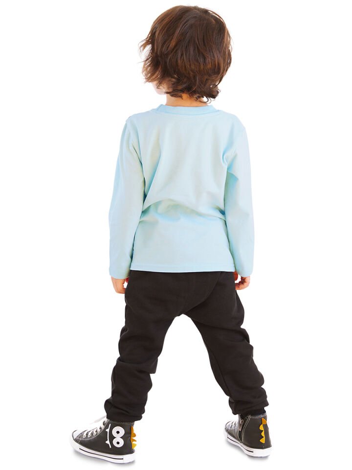 Dino Erkek Çocuk T-shirt Eşofmanaltı Takım 5 Y - Mavi