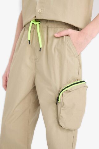 Erkek Çocuk Kargo Cepli Jogger Paça Paraşüt Pantolon
