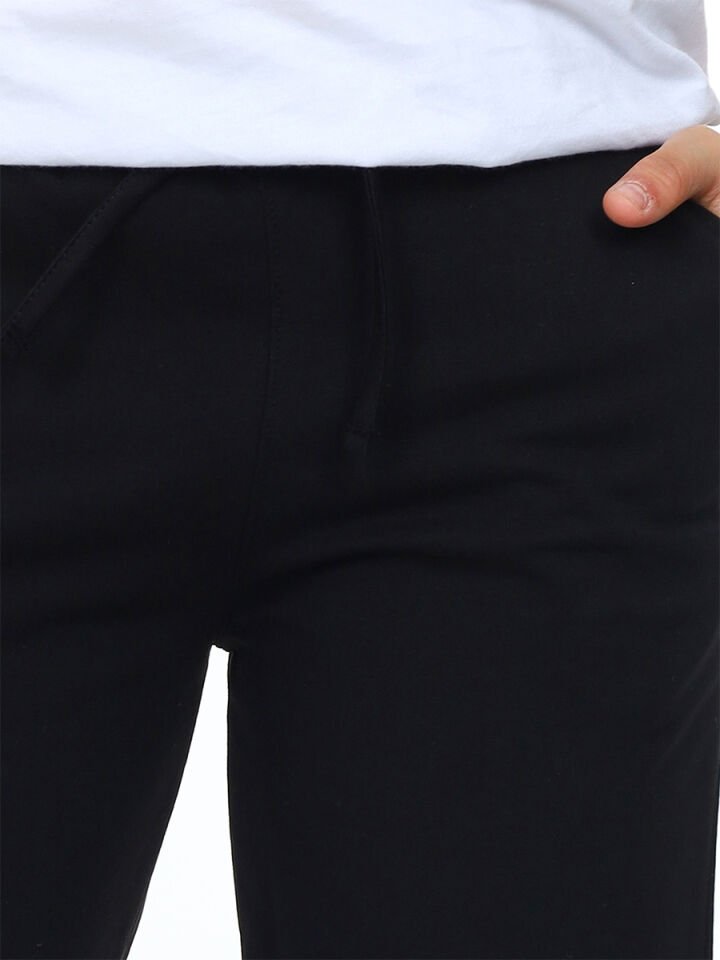 Unisex Kız Erkek Çocuk Siyah Basic Eşofman Altı