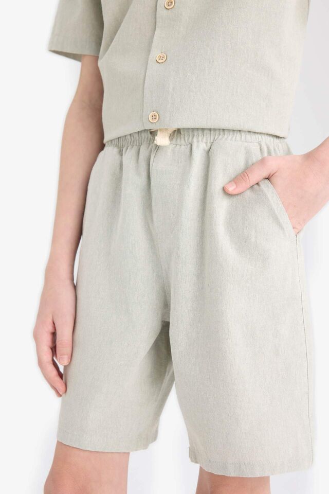Erkek Çocuk Beli Lastikli Şort