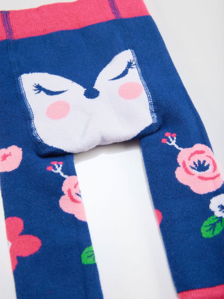 Tilki Kız Bebek Lacivert Pembe Tayt-Pantolon 18-24 M - Lacivert, Pembe