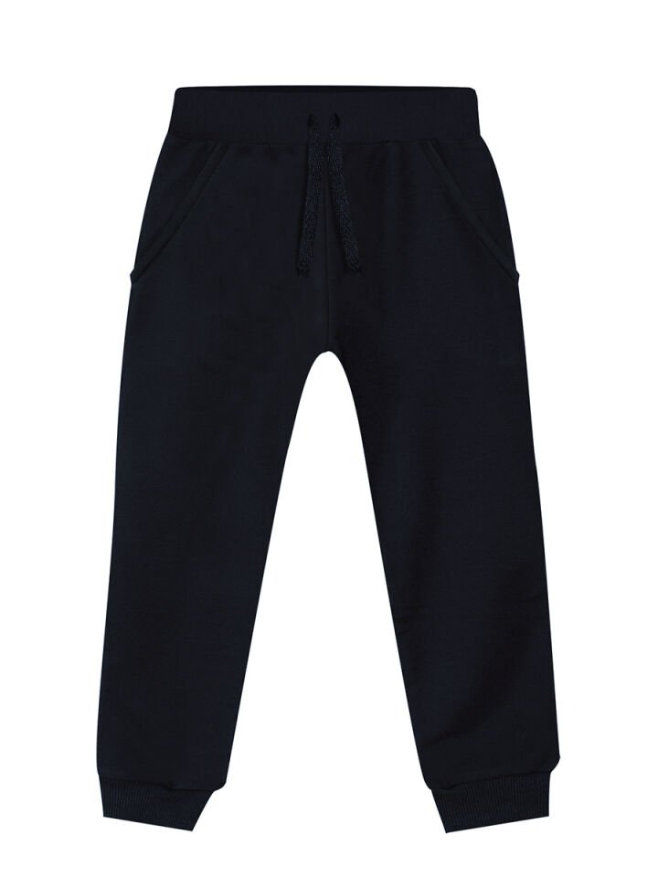 Unisex Kız Erkek Çocuk Siyah Basic Eşofman Altı 6 Y - Siyah