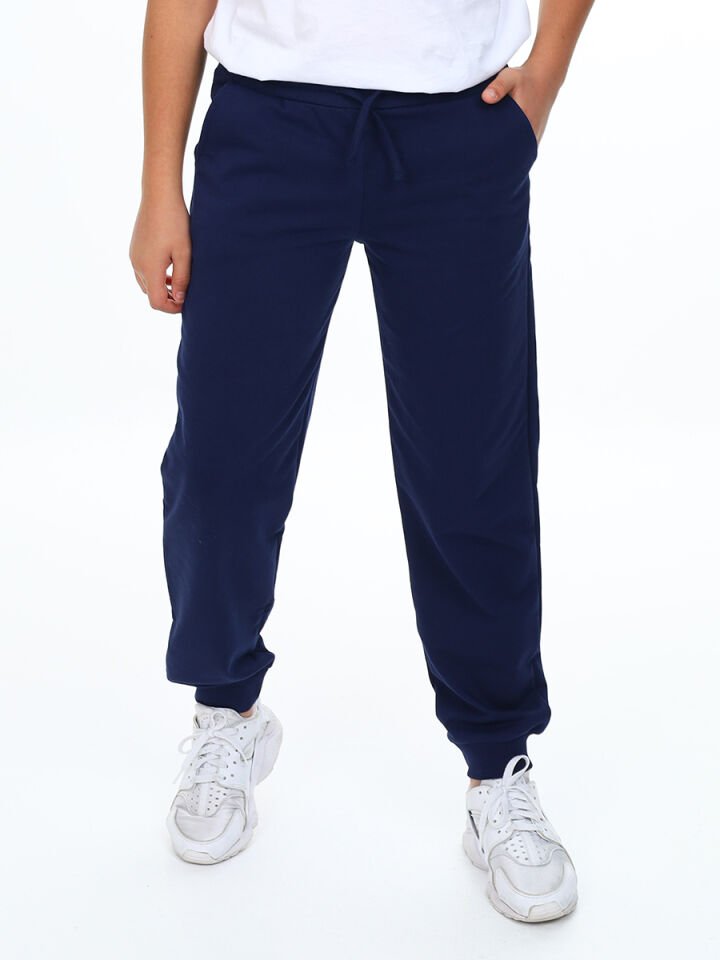 Unisex Kız Erkek Çocuk Lacivert Basic Eşofman Altı 10 Y - Lacivert