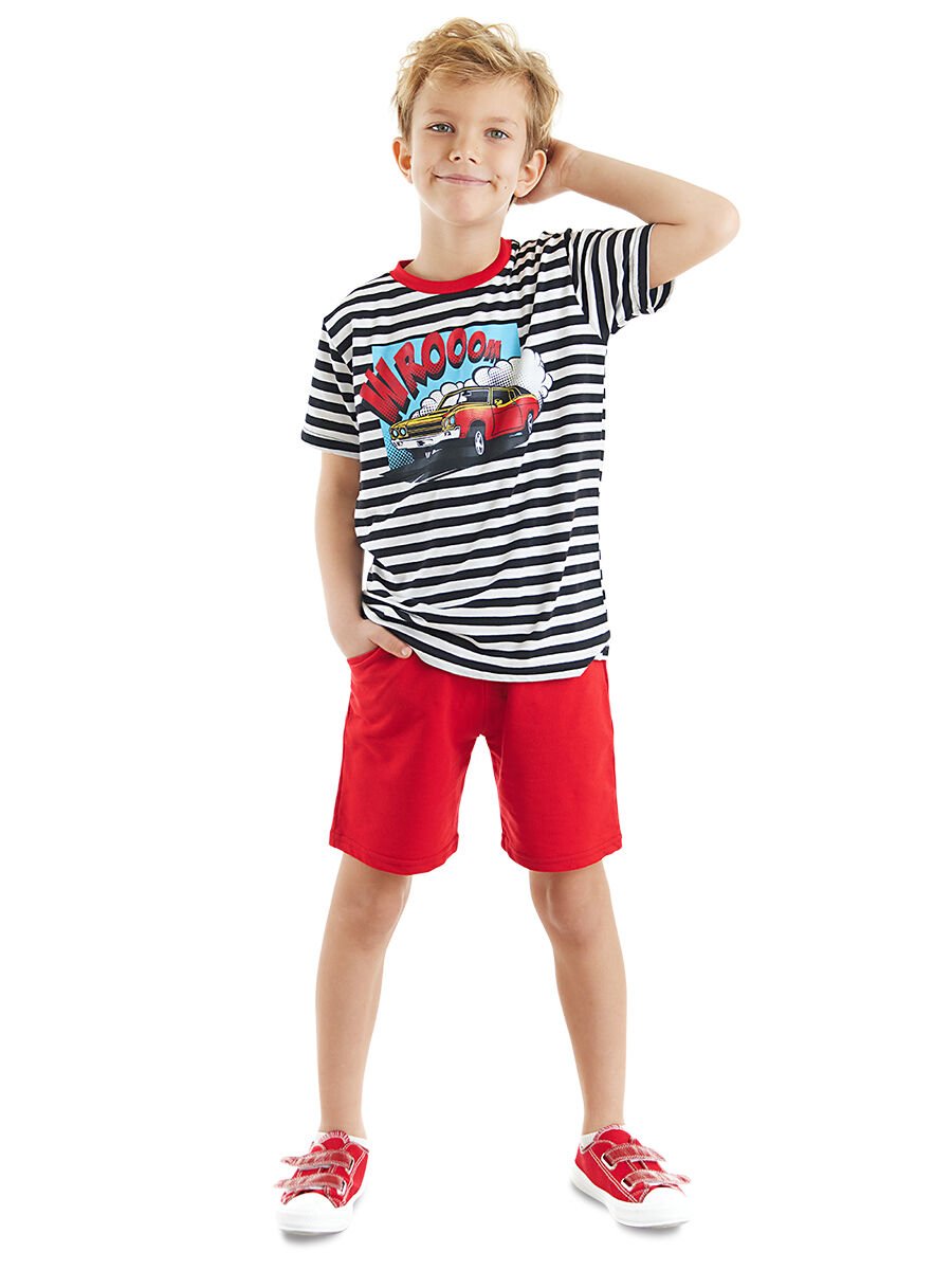 Wroom Erkek Çocuk T-shirt Şort Takım