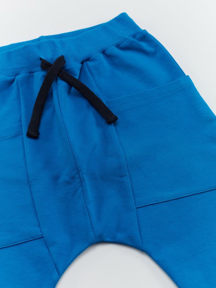 Yaz Modu Erkek Çocuk T-shirt Kapri Şort Takım 2 Y - Beyaz, Mavi