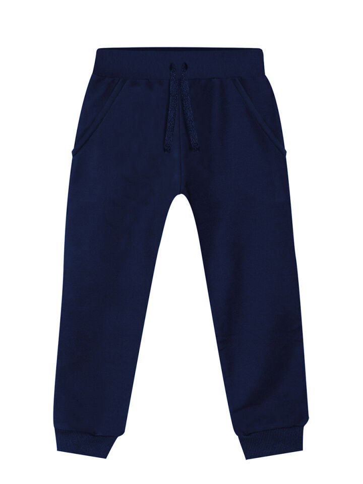 Unisex Kız Erkek Çocuk Lacivert Basic Eşofman Altı 6 Y - Lacivert