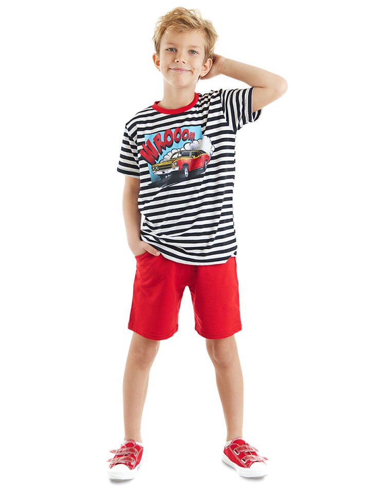 Wroom Erkek Çocuk T-shirt Şort Takım 4 Y
