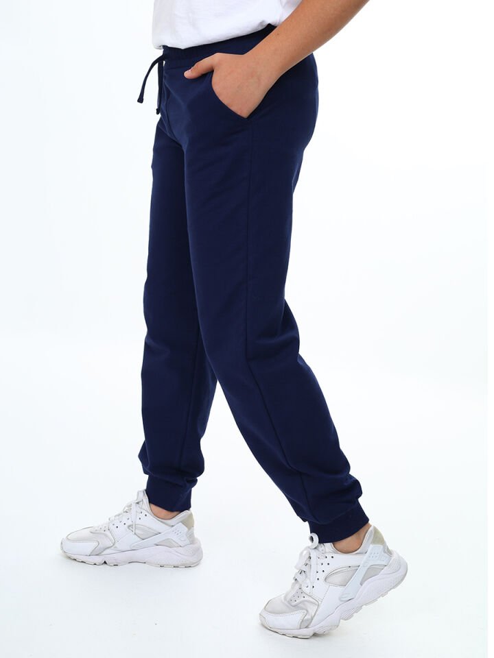 Unisex Kız Erkek Çocuk Lacivert Basic Eşofman Altı 9 Y - Lacivert