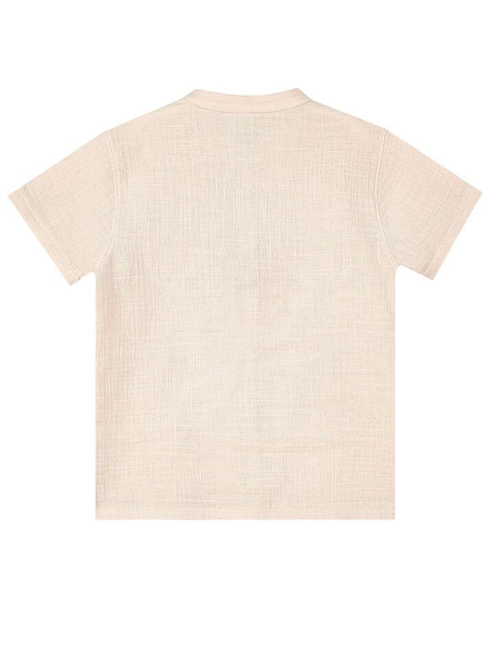 Erkek Bebek Çocuk Müslin Şort Gömlek Takım