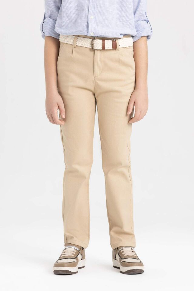 Erkek Çocuk Standart Paça Kemerli Gabardin Pantolon