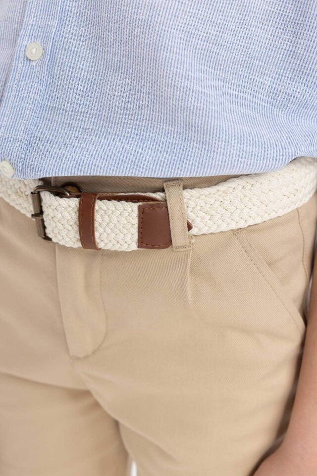 Erkek Çocuk Standart Paça Kemerli Gabardin Pantolon