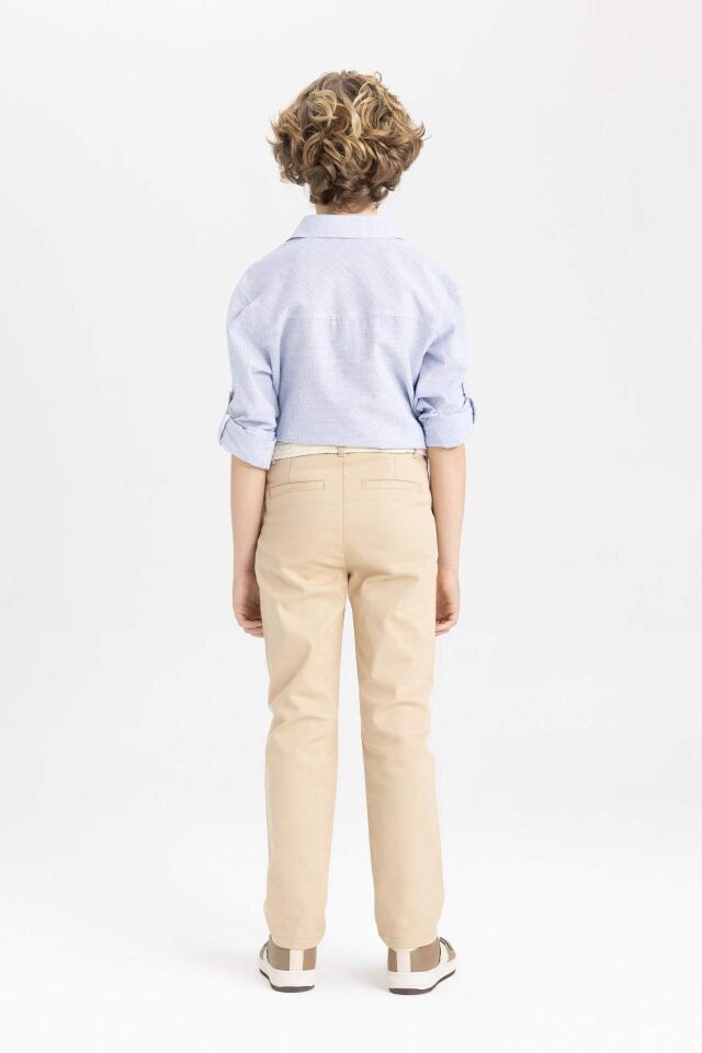 Erkek Çocuk Standart Paça Kemerli Gabardin Pantolon
