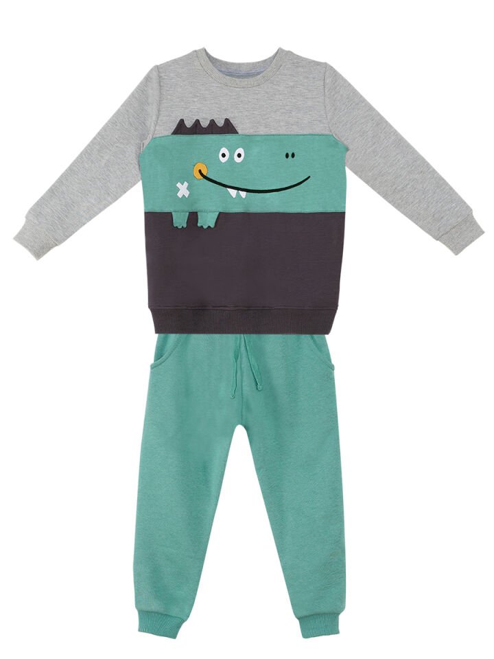 Smiling Croco Erkek Çocuk Eşofman Takım 5 Y - Haki