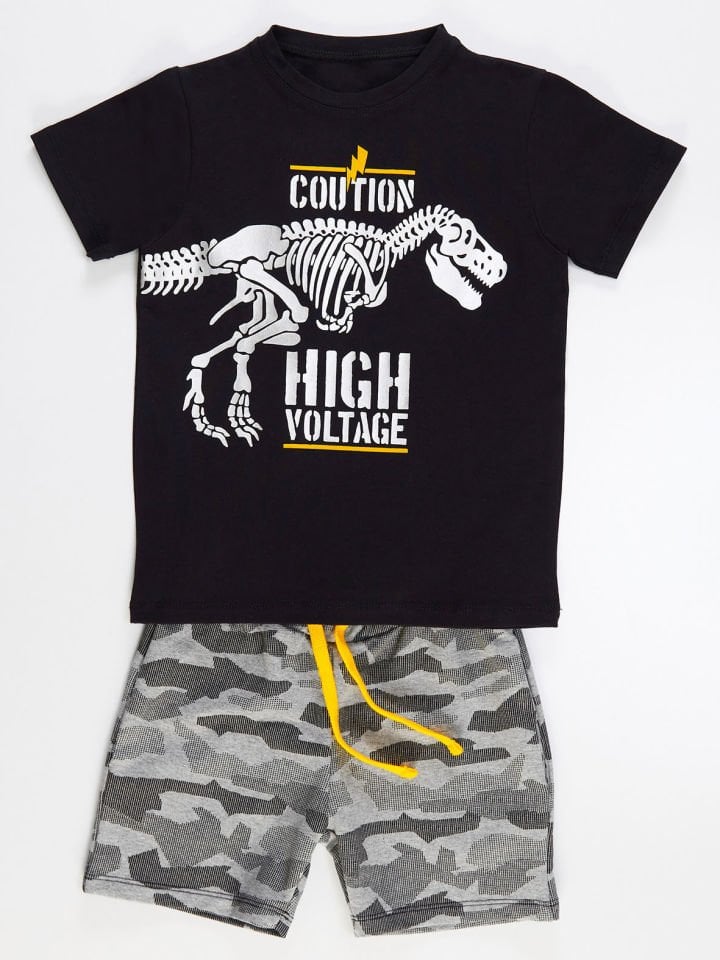 Dikkat Dino Erkek Çocuk T-shirt Şort Takım