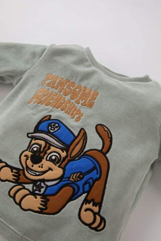 Erkek Bebek Paw Patrol Pijama Takımı Uzun Kollu Velur Üst Beli Lastikli Alt