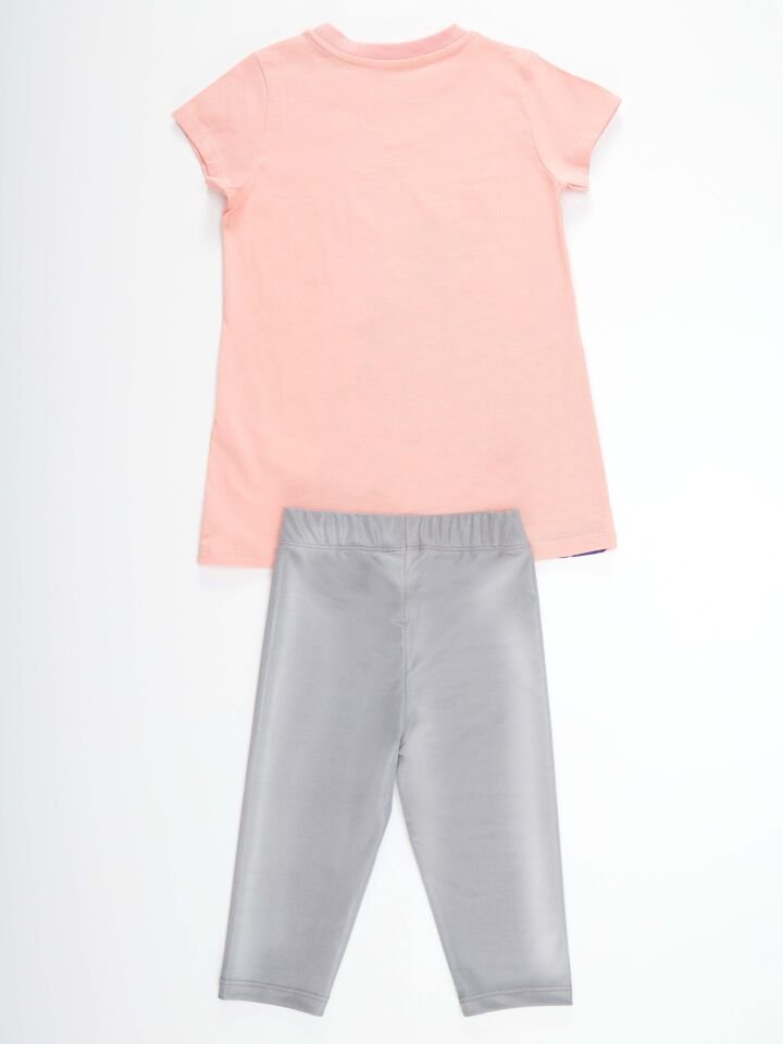 Leopar Kız Çocuk Tunik Tayt Takım