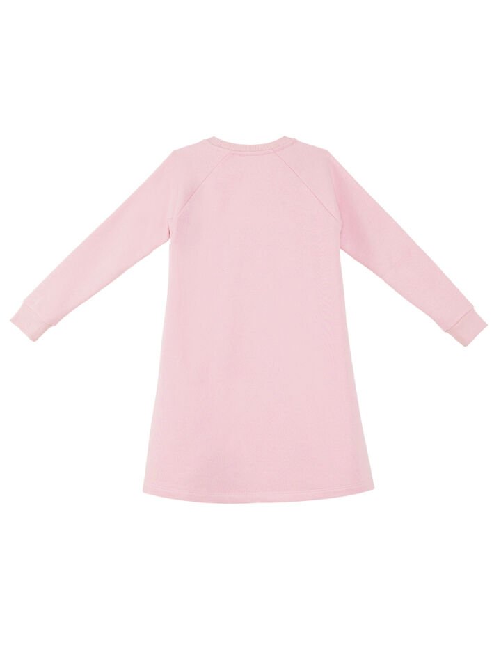 Uğur Böceği Çiçekler Kız Çocuk Elbise 2 Y - Pembe