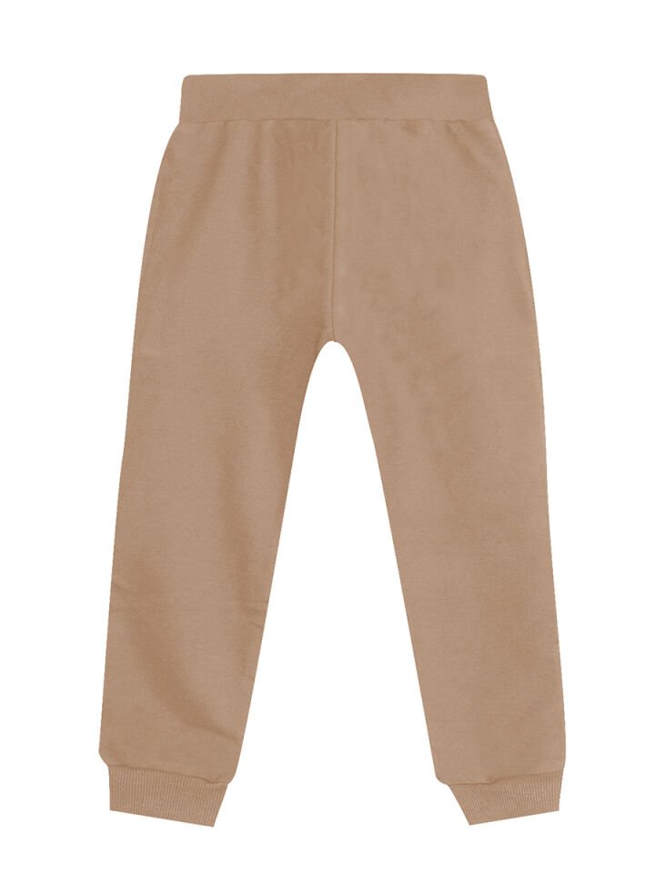 Unisex Kız Erkek Çocuk Bej Basic Eşofman Altı 6 Y - Bej