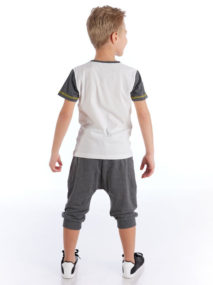 Thunder Rock Erkek Çocuk T-shirt Kapri Şort Takım