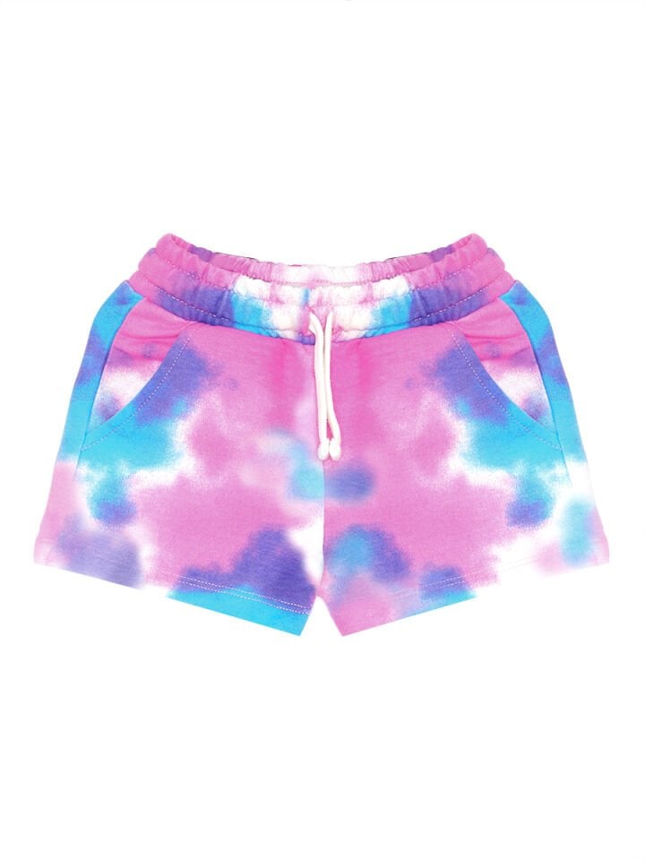 Yıldızlı Batik Kız Çocuk T-shirt Şort Takım