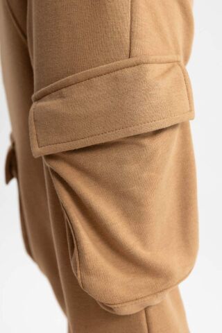 Erkek Çocuk Kargo Cepli Beli Bağcıklı Lastikli Paça Jogger Pantolon