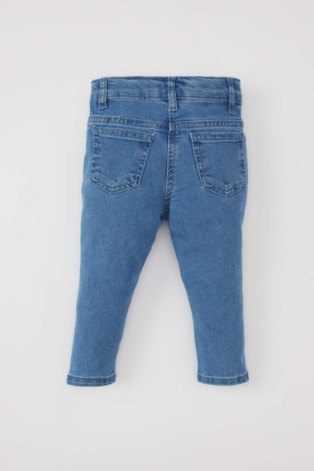 Kız Bebek 3D Düz Paça Jean Pantolon