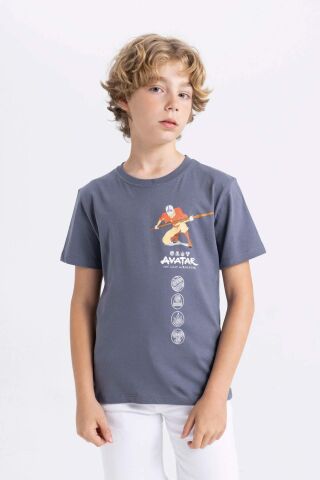 Erkek Çocuk Avatar the Last Airbender Bisiklet Yaka Kısa Kollu Tişört