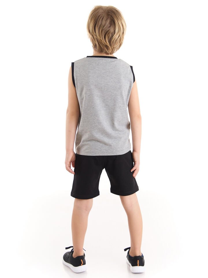 Örümcek Erkek Çocuk T-shirt Şort Takım 3 Y - Gri, Siyah