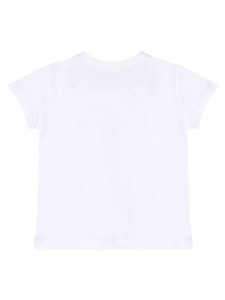 Mutlu Tavşan Kız Çocuk T-shirt Simli Şort Takım