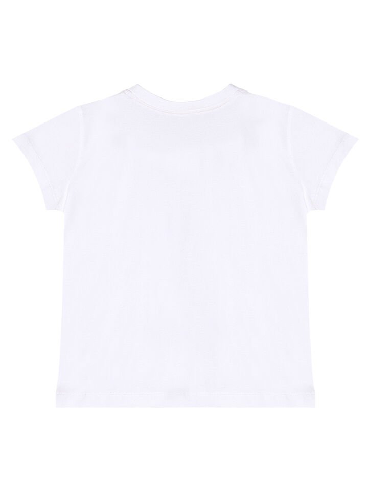 Mutlu Tavşan Kız Çocuk T-shirt Simli Şort Takım