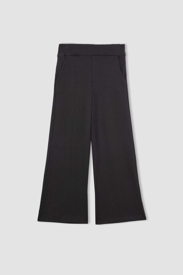 Kız Çocuk Straight Fit Waffle Pantolon