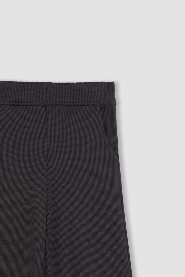Kız Çocuk Straight Fit Waffle Pantolon