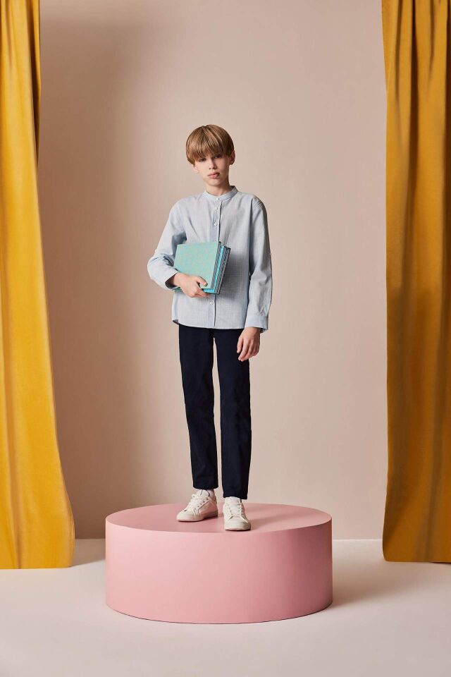 Erkek Çocuk 23 Nisan Çocuk Bayramı Düz Paça Basic Düz Gabardin Pantolon
