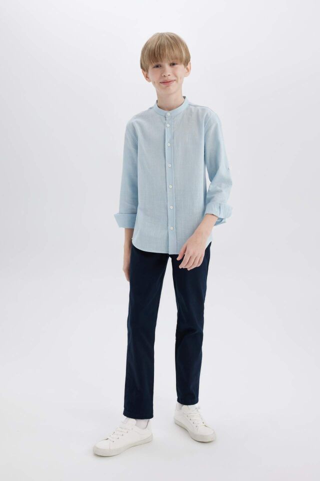 Erkek Çocuk 23 Nisan Çocuk Bayramı Düz Paça Basic Düz Gabardin Pantolon