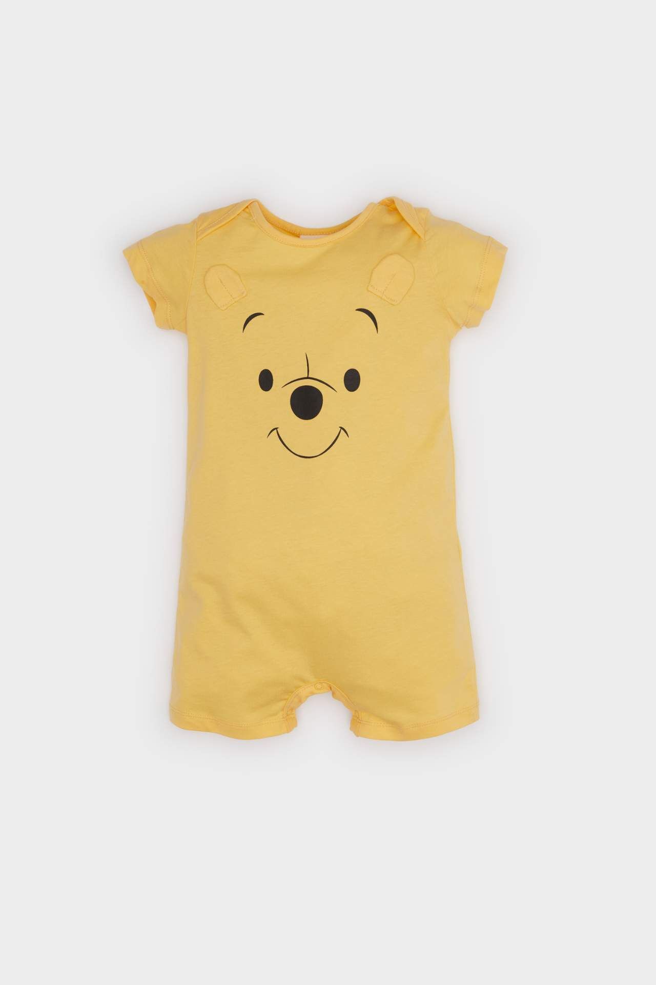 Erkek Bebek Yenidoğan Disney Winnie The Pooh Penye Kısa Kollu Tulum