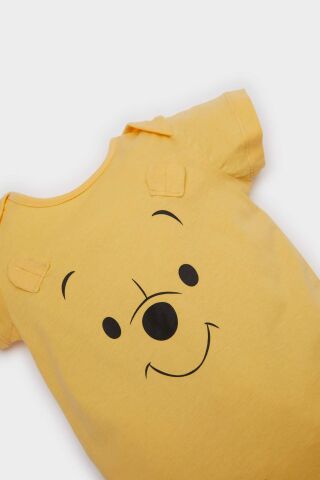 Erkek Bebek Yenidoğan Disney Winnie The Pooh Penye Kısa Kollu Tulum