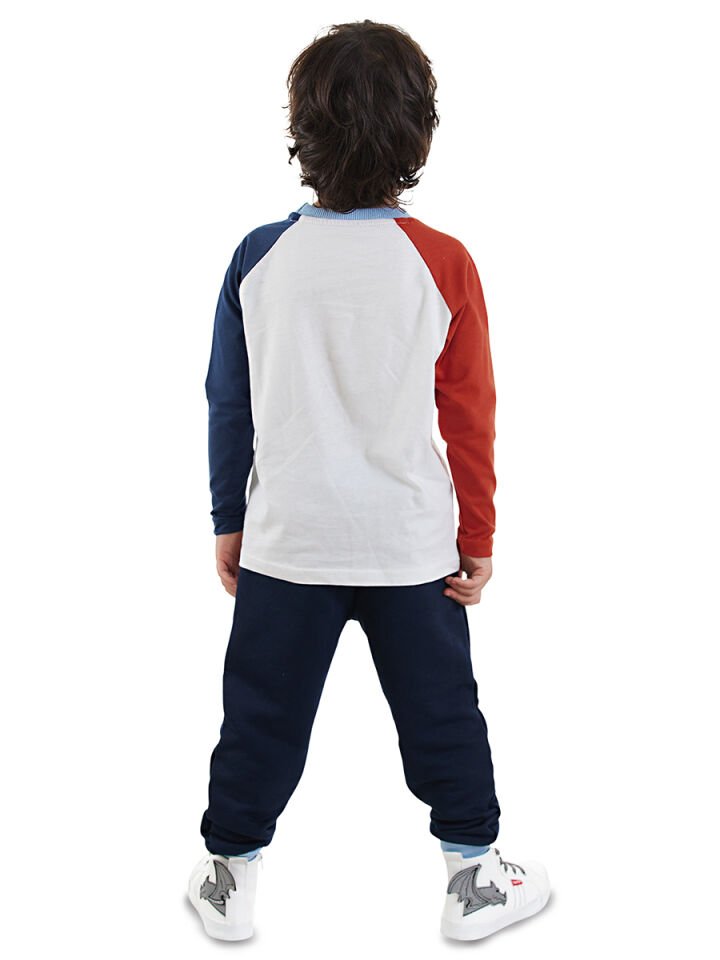 Bricks Dino Erkek Çocuk T-shirt Pantolon Takım 5 Y - Beyaz