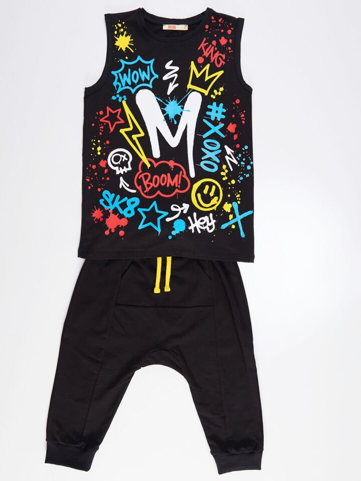 Splash Erkek Çocuk T-shirt Kapri Şort Takım