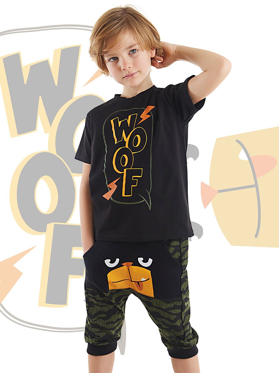 Woof Erkek Çocuk T-shirt Kapri Şort Takım