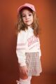 Kız Bebek Polo Yaka Baskılı Sweatshirt