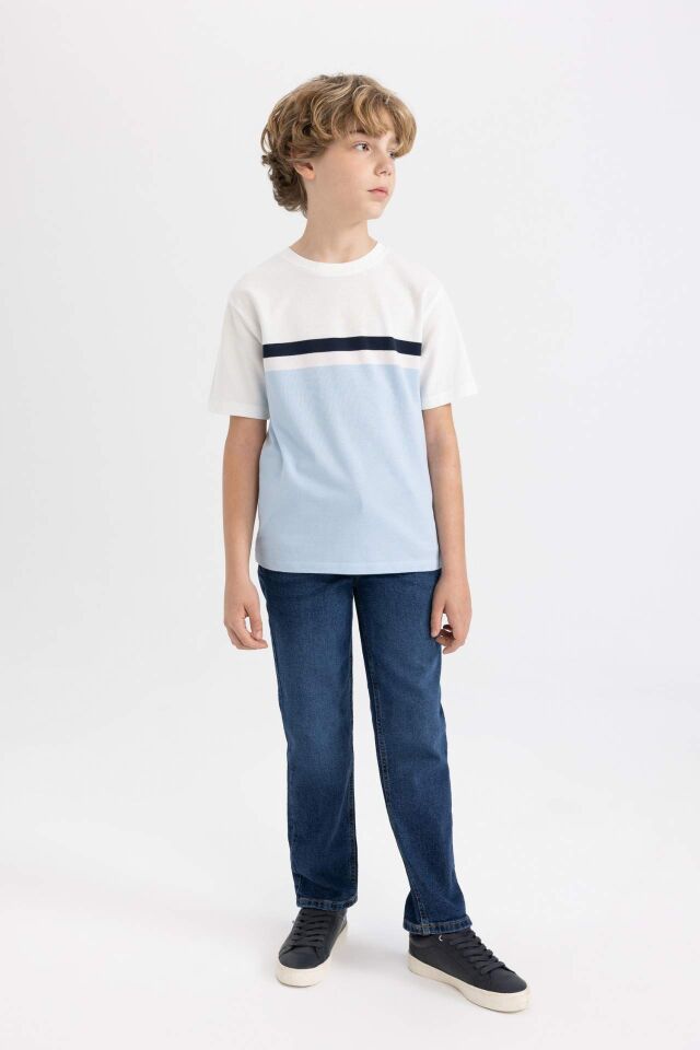 Erkek Çocuk Straight Fit Düz Paça Jean Pantolon